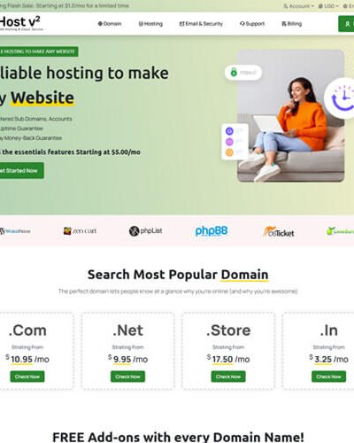 zhostv2 hosting theme